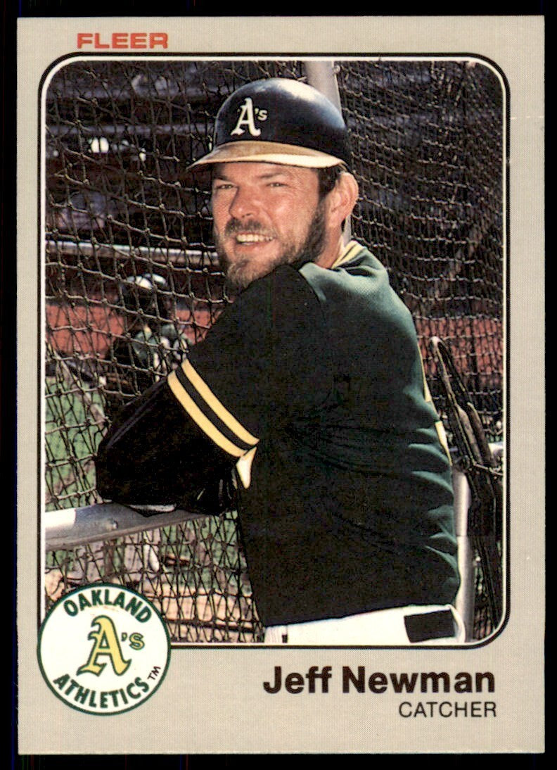 1983 FLEER JEFF NEWMAN . OAKLAND ATHLETICS #529