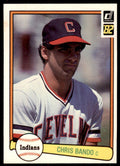 1982 DONRUSS CHRIS BANDO . CLEVELAND INDIANS #551