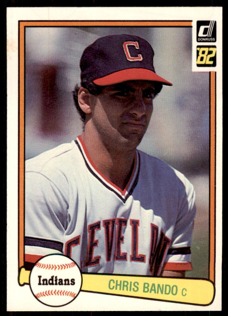 1982 DONRUSS CHRIS BANDO . CLEVELAND INDIANS #551
