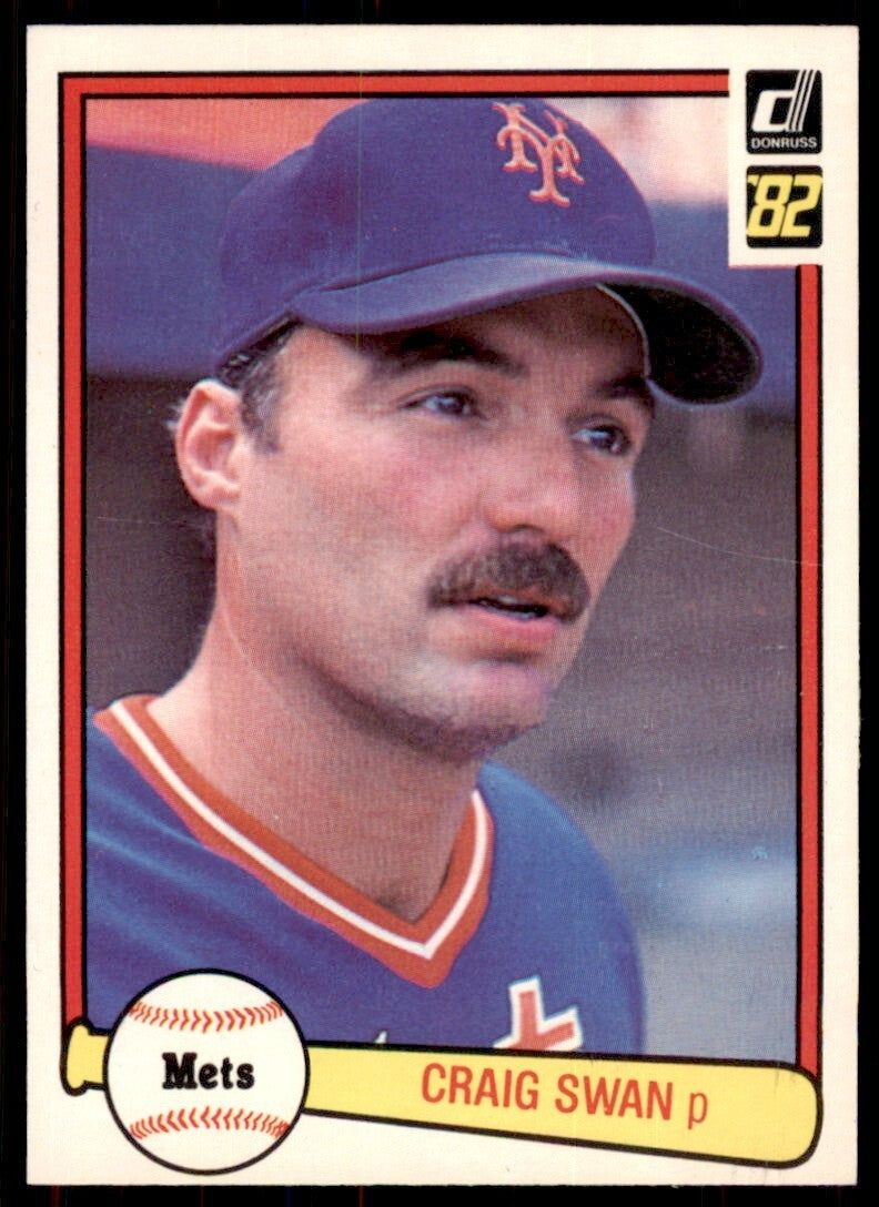 1982 DONRUSS CRAIG SWAN . NEW YORK METS #589