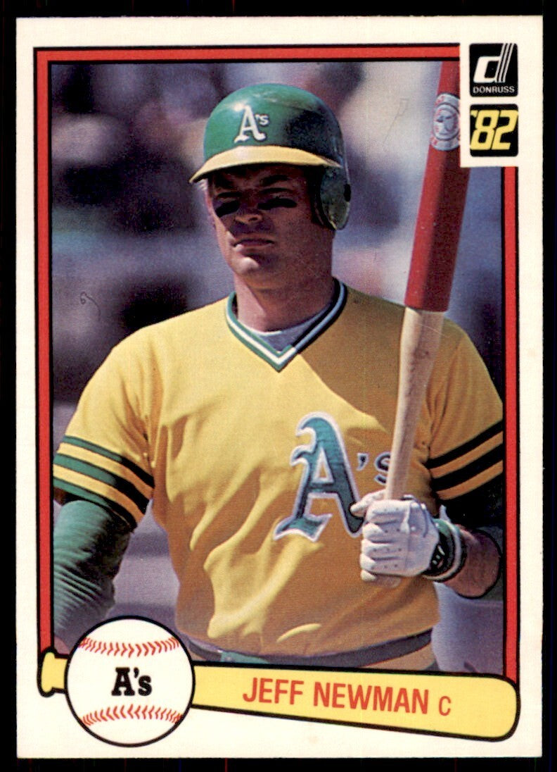 1982 DONRUSS JEFF NEWMAN . OAKLAND ATHLETICS #517