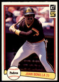 1982 DONRUSS JUAN BONILLA ROOKIE . SAN DIEGO PADRES #220