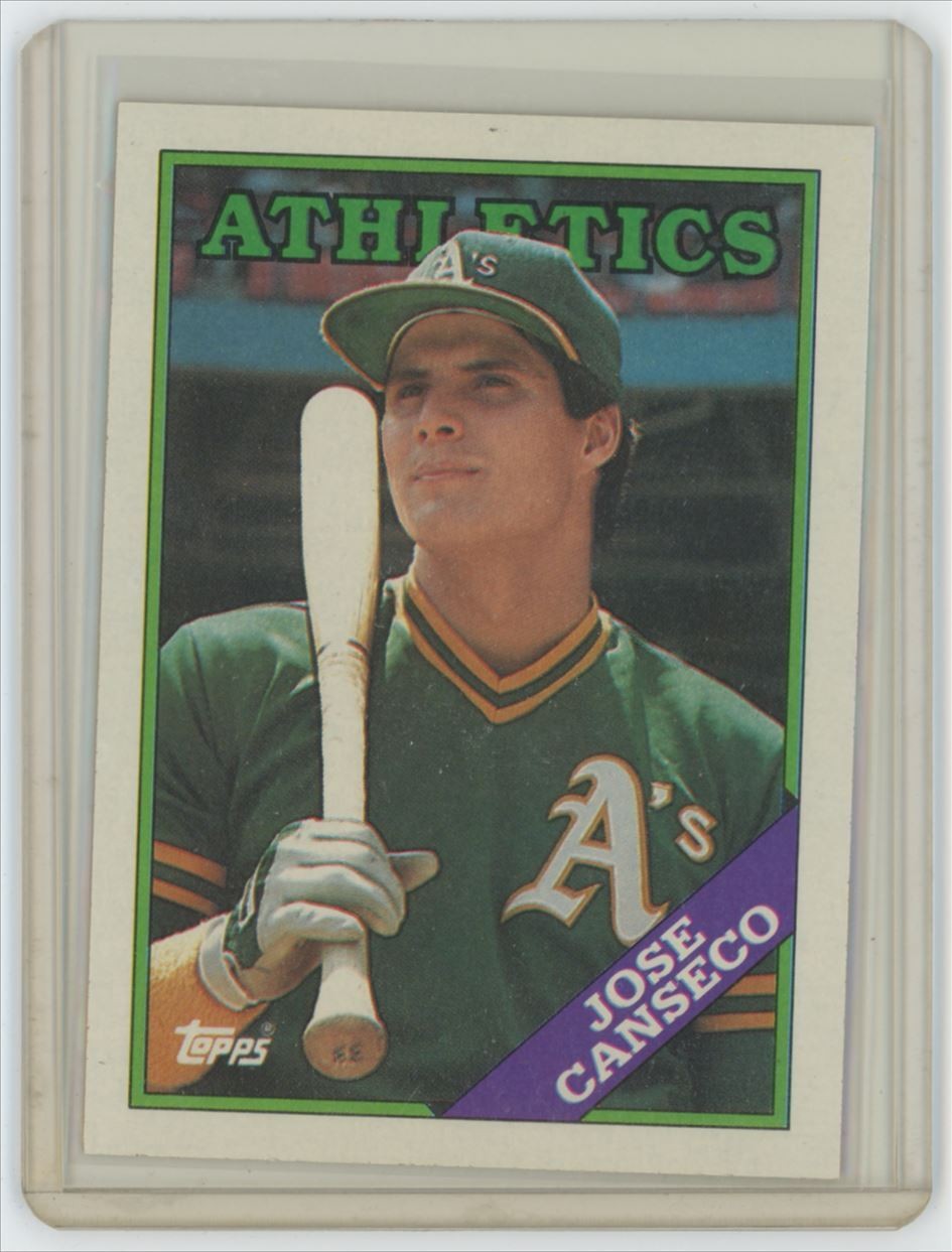 1988 TOPPS JOSE CANSECO . OAKLAND ATHLETICS #370