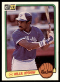 1983 DONRUSS WILLIE UPSHAW . TORONTO BLUE JAYS #558