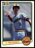 1983 DONRUSS ROB PICCIOLO . MILWAUKEE BREWERS #456