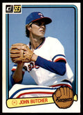1983 Donruss John Butcher . Texas Rangers #37