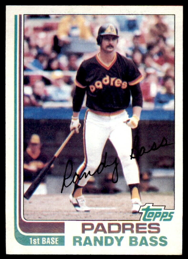 1982 TOPPS RANDY BASS . SAN DIEGO PADRES #307
