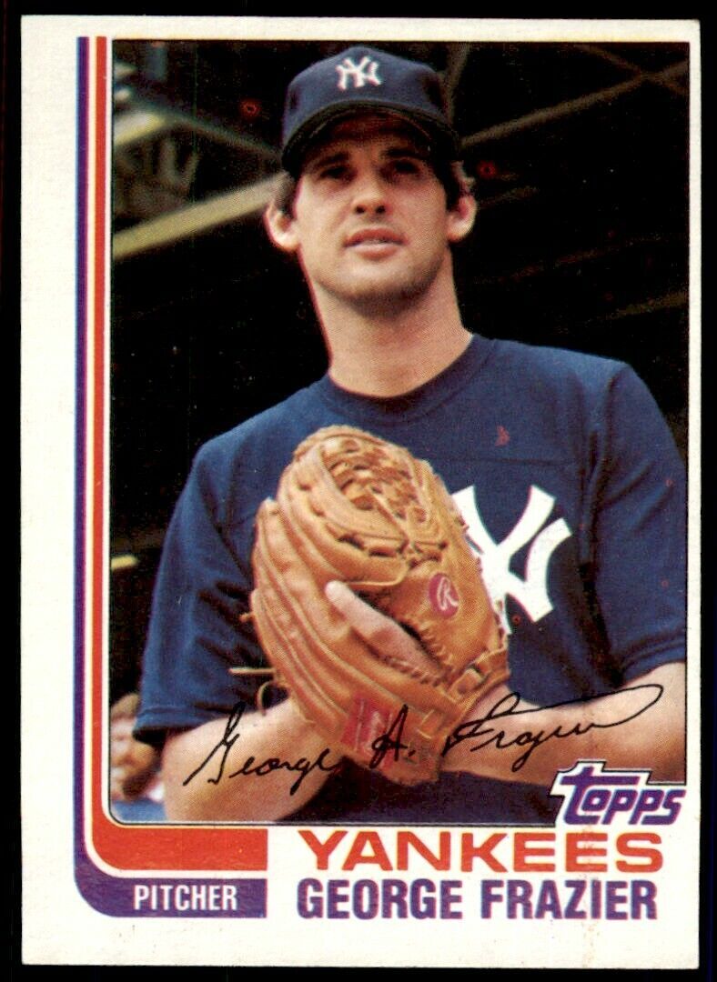 1982 TOPPS GEORGE FRAZIER . NEW YORK YANKEES #349