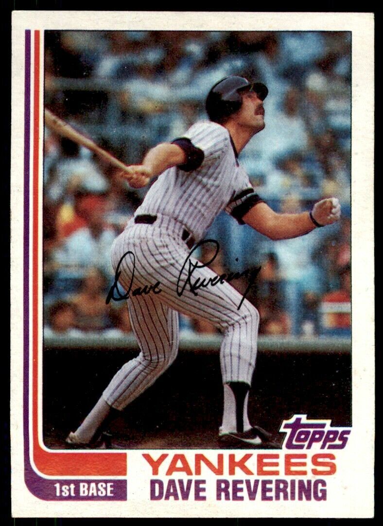 1982 TOPPS DAVE REVERING NEW YORK YANKEES #109