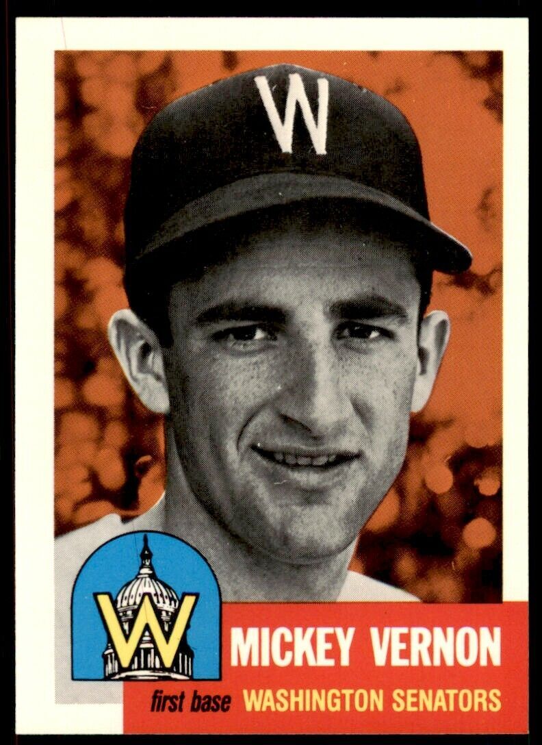 1991 TOPPS ARCHIVES 1953 MICKEY VERNON . WASHINGTON SENATORS #287