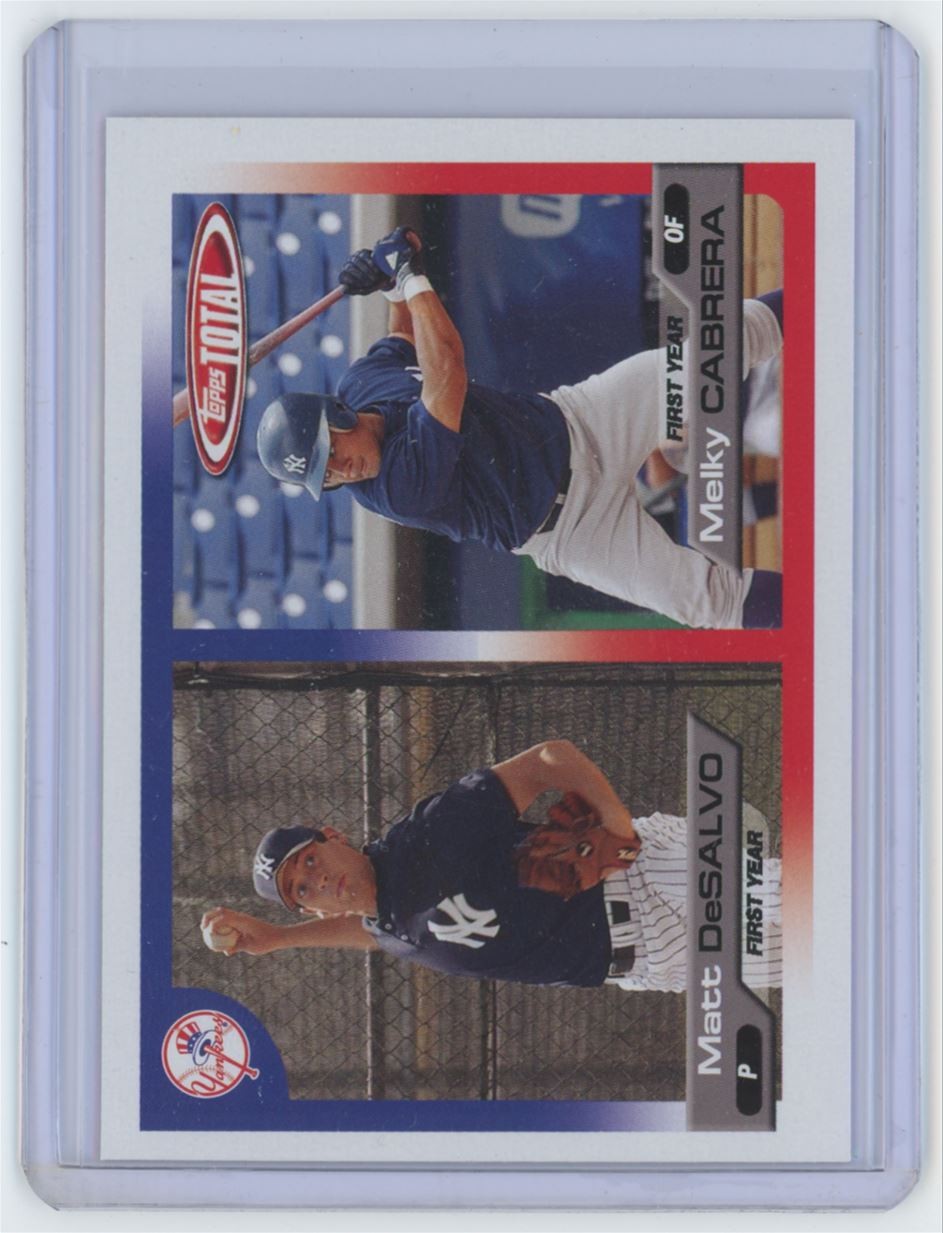 2005 TOPPS TOTAL MATT DESALVO/MELKY CABRERA ROOKIE . NEW YORK YANKEES #735