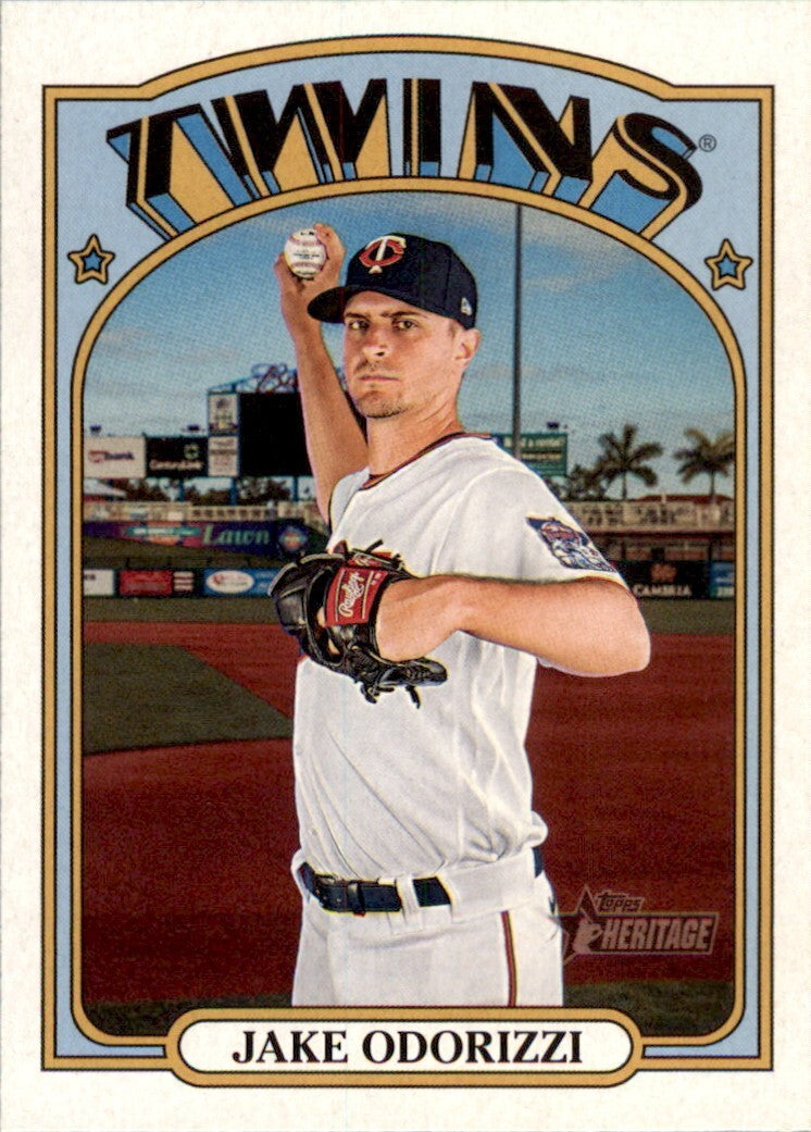 2021 TOPPS HERITAGE JAKE ODORIZZI . MINNESOTA TWINS #351