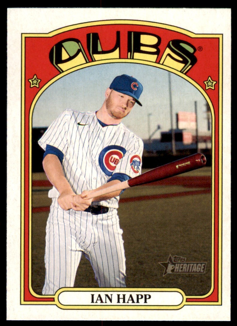2021 TOPPS HERITAGE IAN HAPP . CHICAGO CUBS #286