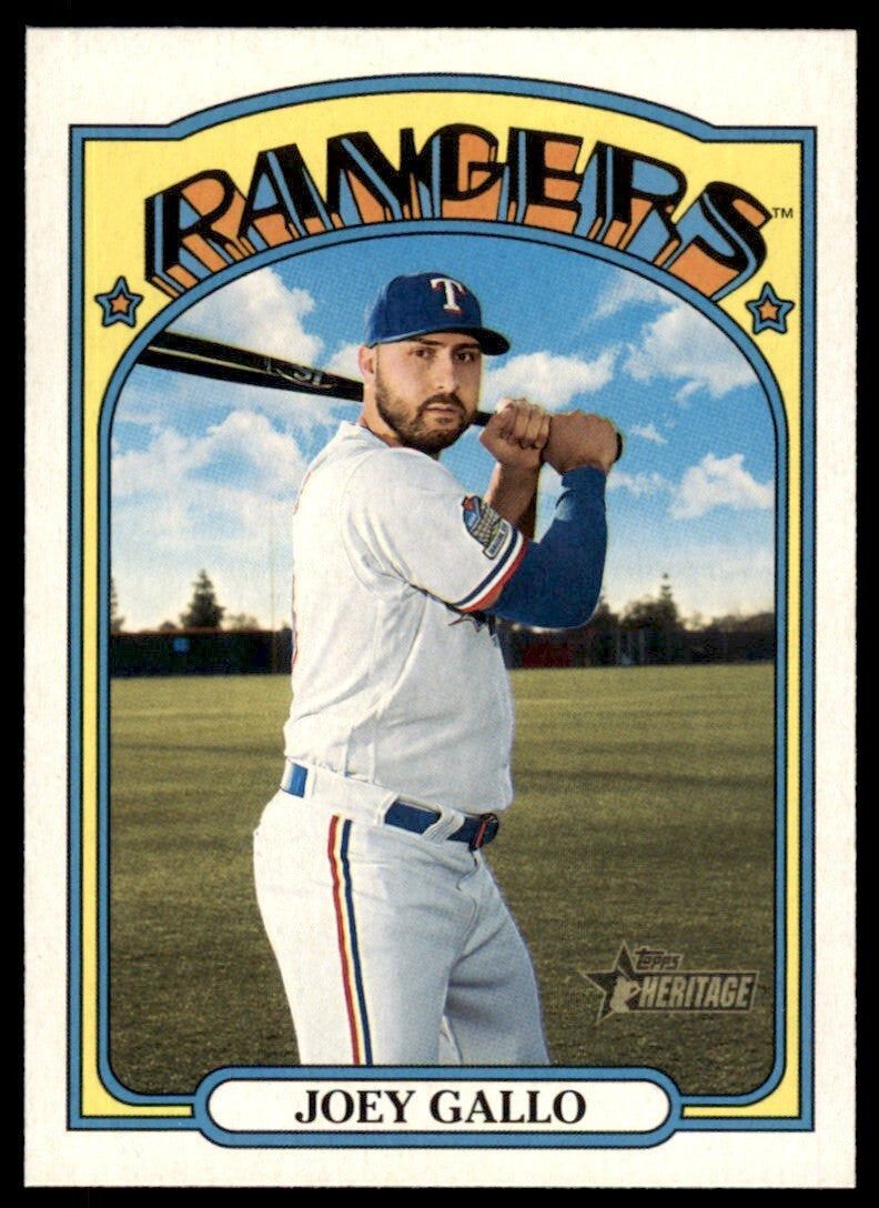 2021 TOPPS HERITAGE JOEY GALLO . TEXAS RANGERS #179