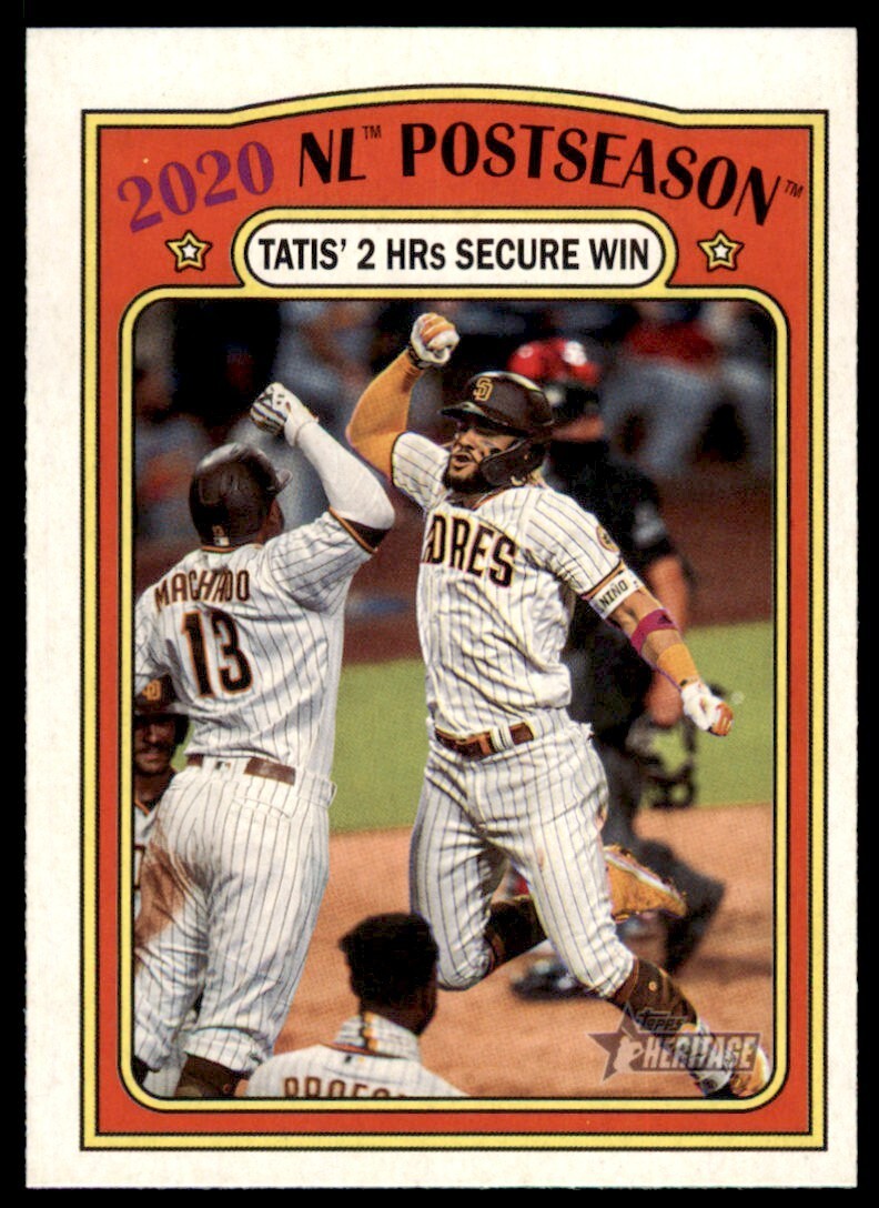 2021 TOPPS HERITAGE TATIS' 2 HRS SECURE WIN . SAN DIEGO PADRES #21