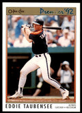 1992 O-PEE-CHEE PREMIER EDDIE TAUBENSEE . HOUSTON ASTROS #136