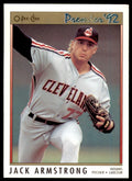 1992 O-PEE-CHEE PREMIER JACK ARMSTRONG . CLEVELAND INDIANS #192