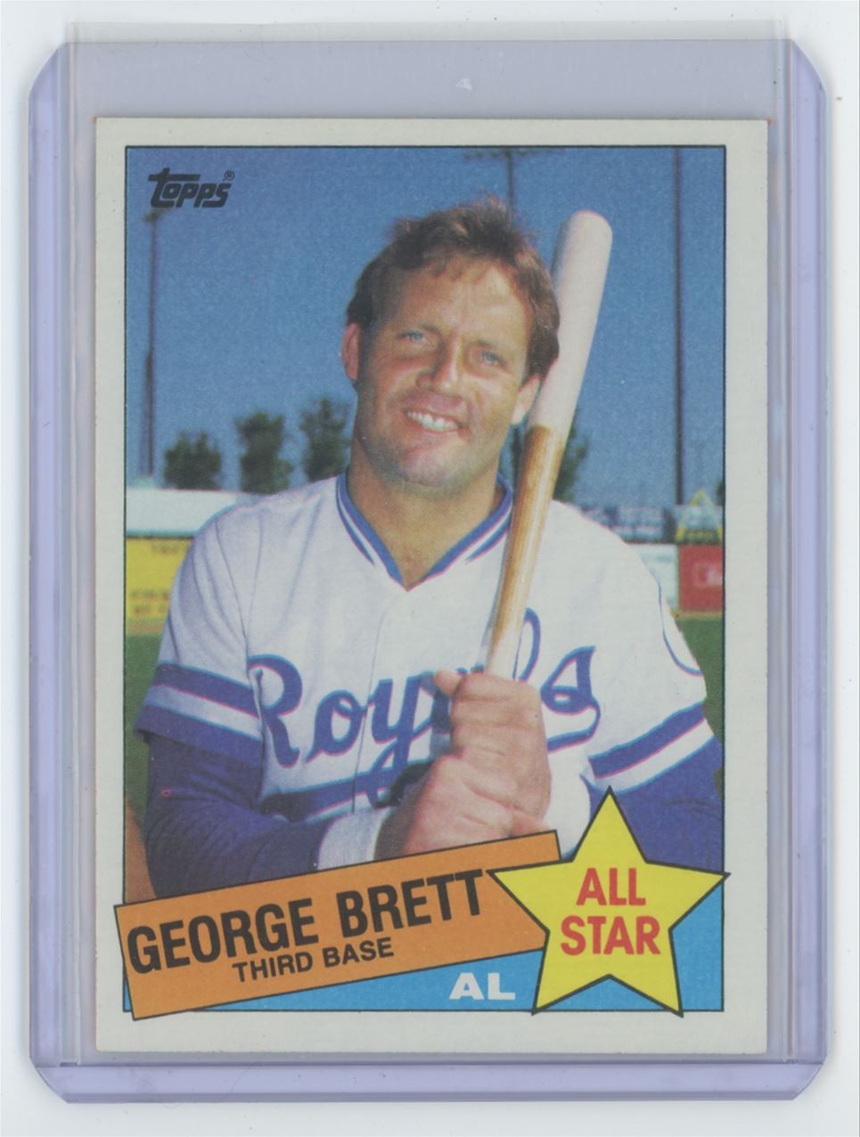 1985 TOPPS GEORGE BRETT . KANSAS CITY ROYALS #703