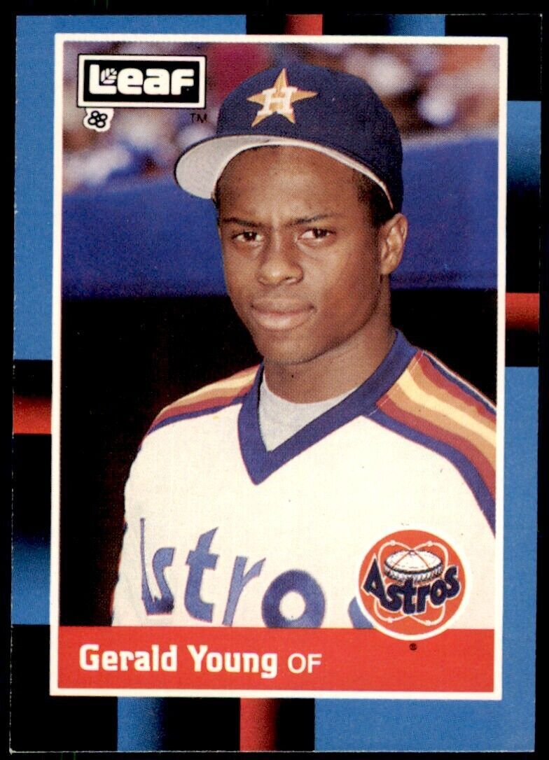 1988 LEAF GERALD YOUNG . HOUSTON ASTROS #210