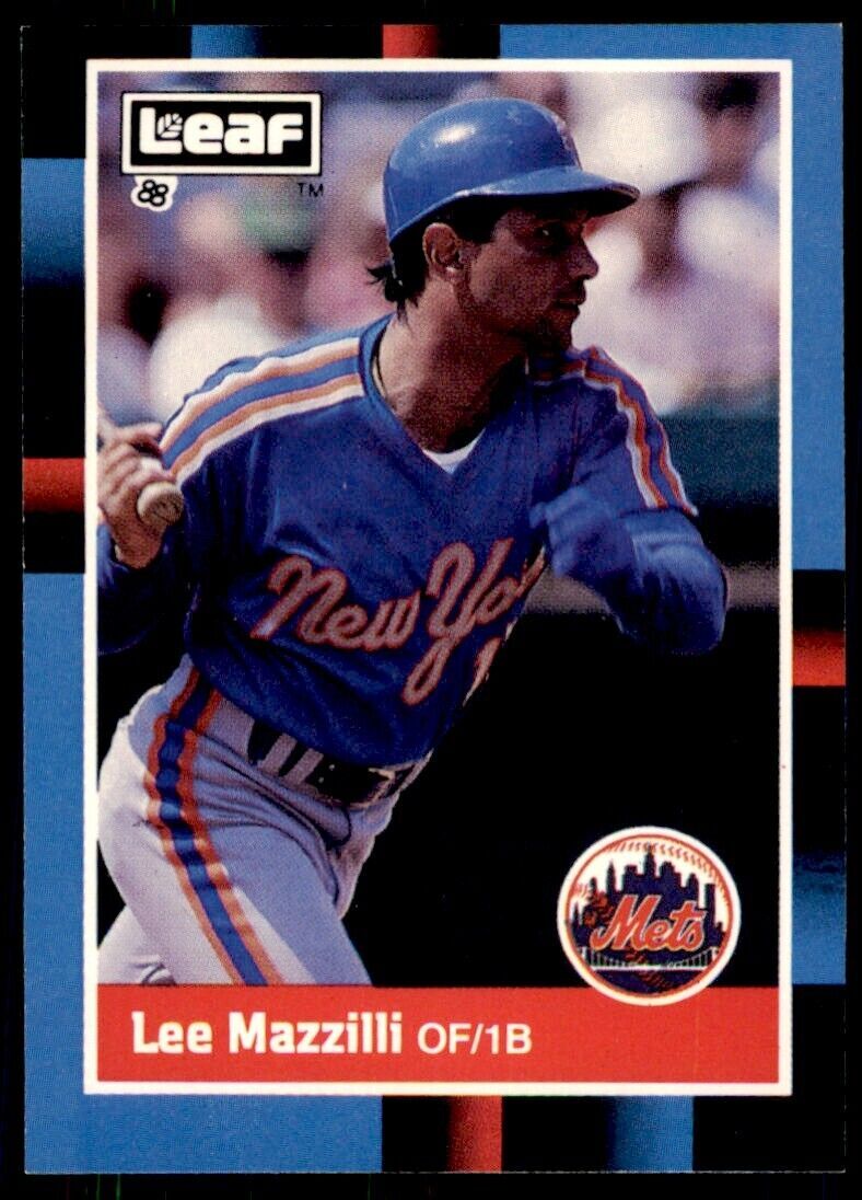 1988 LEAF LEE MAZZILLI . NEW YORK METS #223