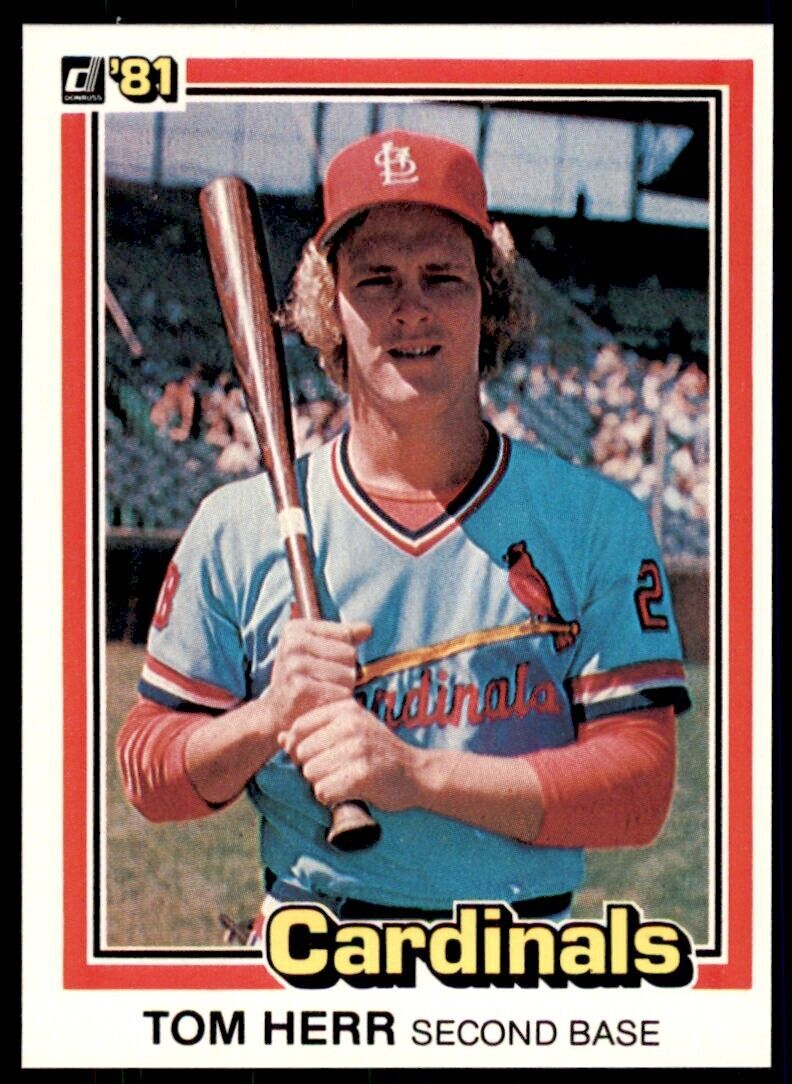 1981 DONRUSS TOM HERR . ST. LOUIS CARDINALS #68