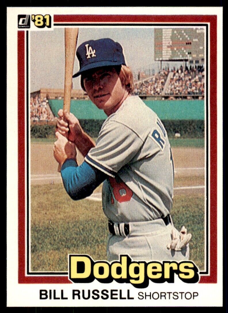 1981 DONRUSS BILL RUSSELL . LOS ANGELES DODGERS #57