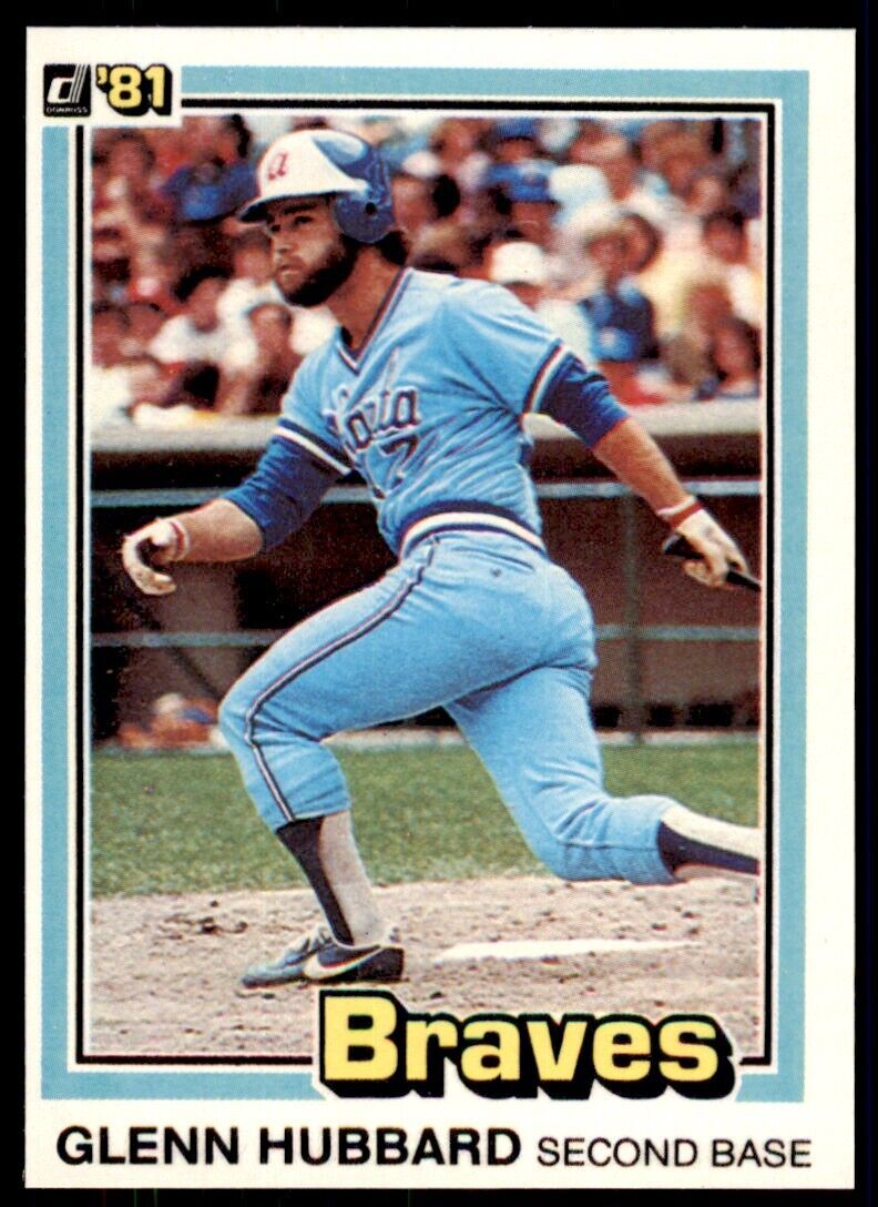1981 DONRUSS GLENN HUBBARD . ATLANTA BRAVES #459