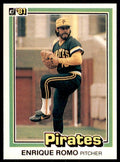 1981 DONRUSS ENRIQUE ROMO . PITTSBURGH PIRATES #255