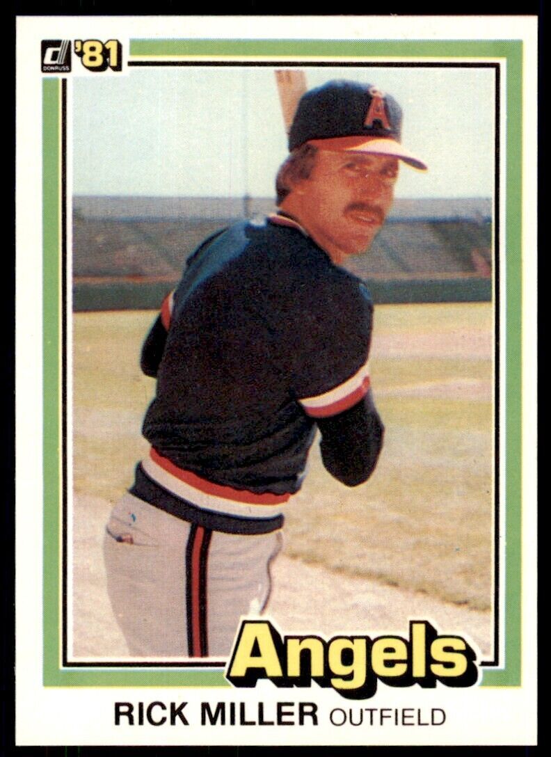 1981 DONRUSS RICK MILLER . CALIFORNIA ANGELS #294