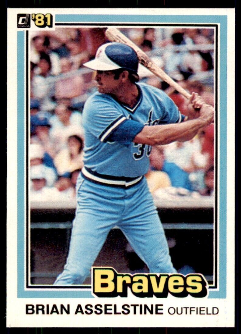 1981 DONRUSS BRIAN ASSELSTINE . ATLANTA BRAVES #186