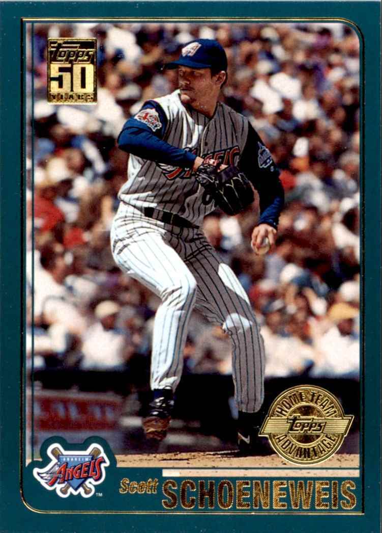 2001 TOPPS SCOTT SCHOENEWEIS . ANAHEIM ANGELS #251
