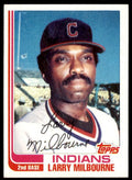 1982 TOPPS TRADED LARRY MILBOURNE . CLEVELAND INDIANS #71T