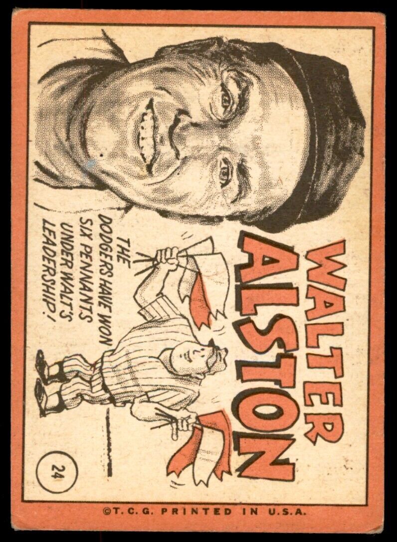 1969 TOPPS WALT ALSTON . LOS ANGELES DODGERS #24
