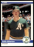 1984 FLEER KEITH ATHERTON . OAKLAND ATHLETICS #437