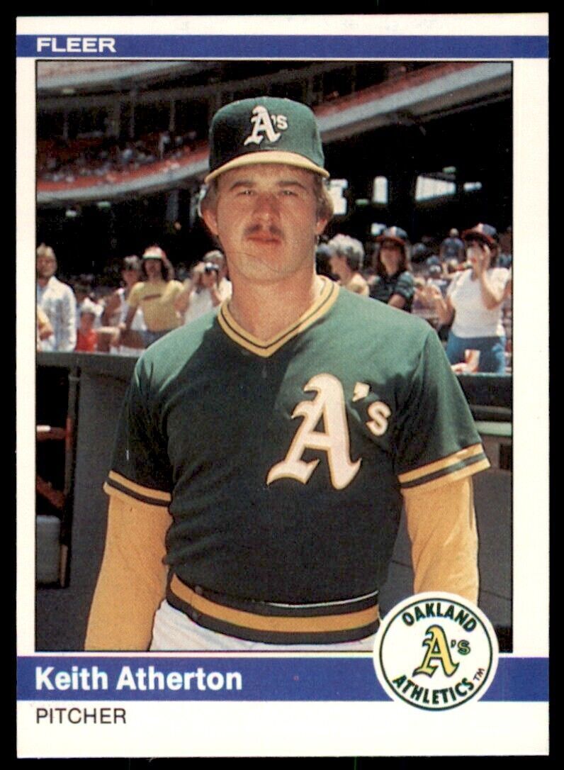 1984 FLEER KEITH ATHERTON . OAKLAND ATHLETICS #437