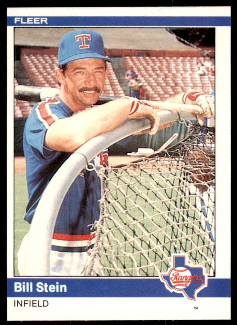 1984 FLEER BILL STEIN . TEXAS RANGERS #429