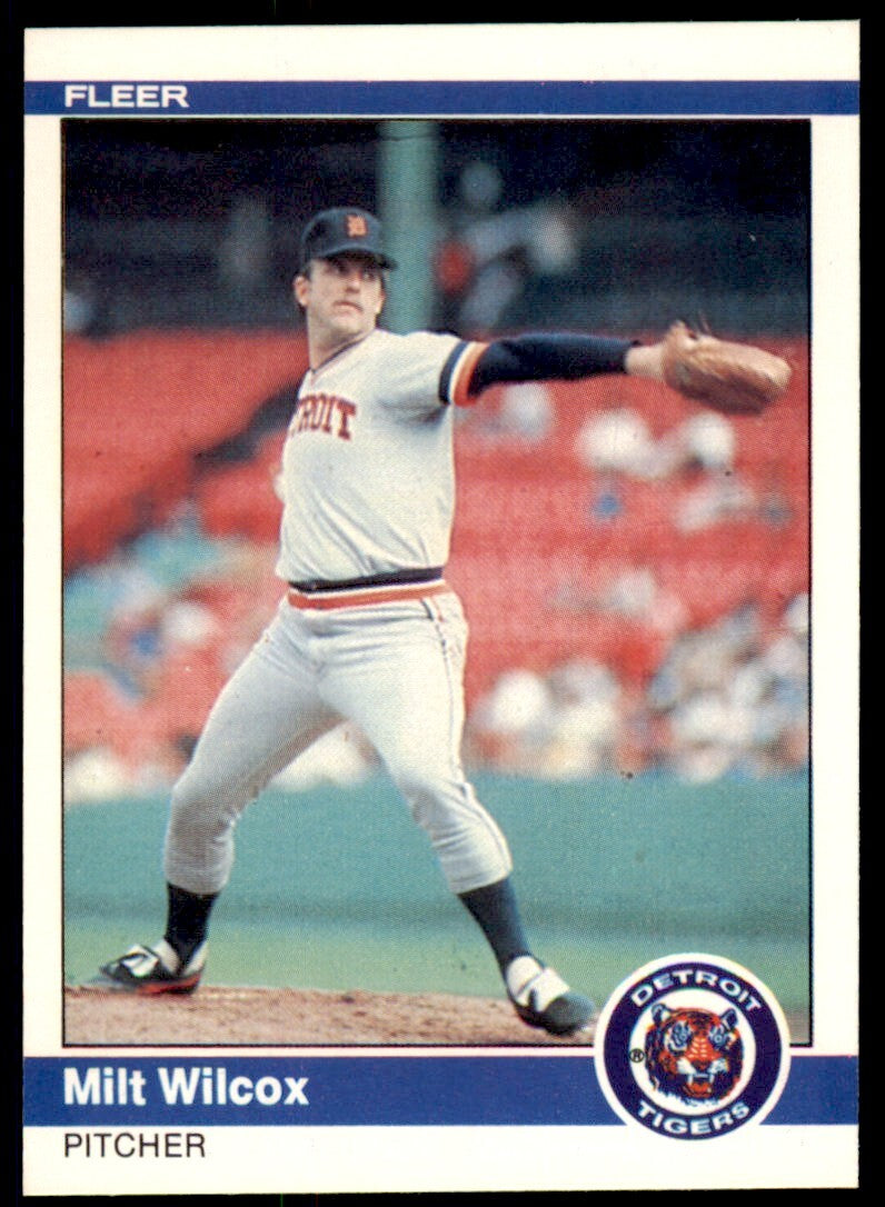 1984 FLEER MILT WILCOX . DETROIT TIGERS #93