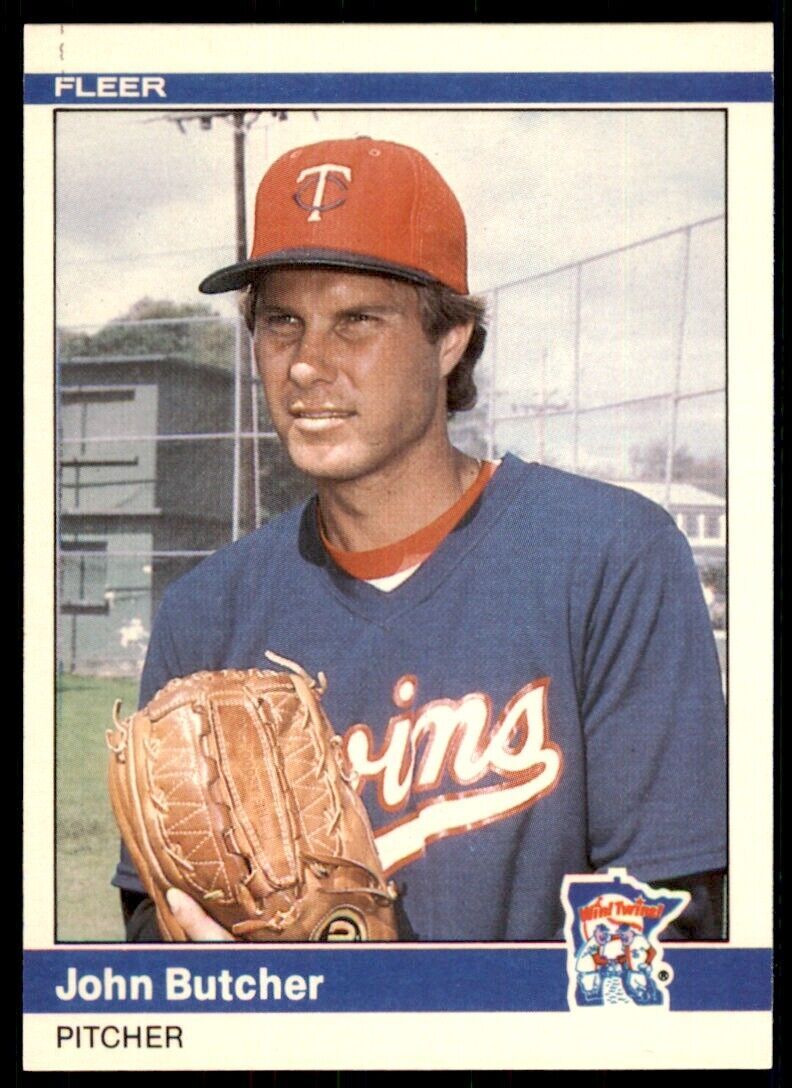 1984 FLEER UPDATE JOHN BUTCHER . MINNESOTA TWINS #U-20