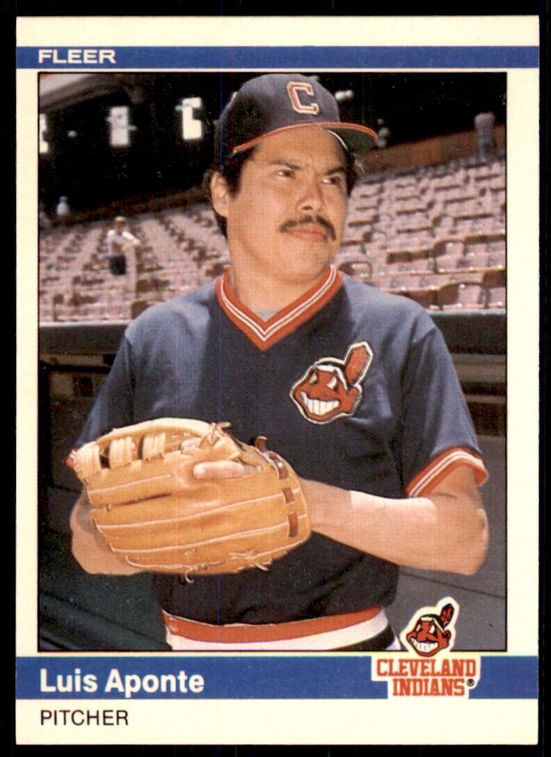 1984 FLEER UPDATE LUIS APONTE . CLEVELAND INDIANS #U-2
