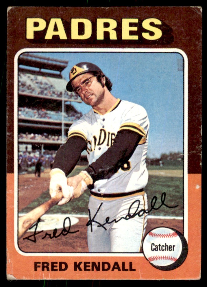 1975 TOPPS MINI FRED KENDALL SAN DIEGO PADRES #332