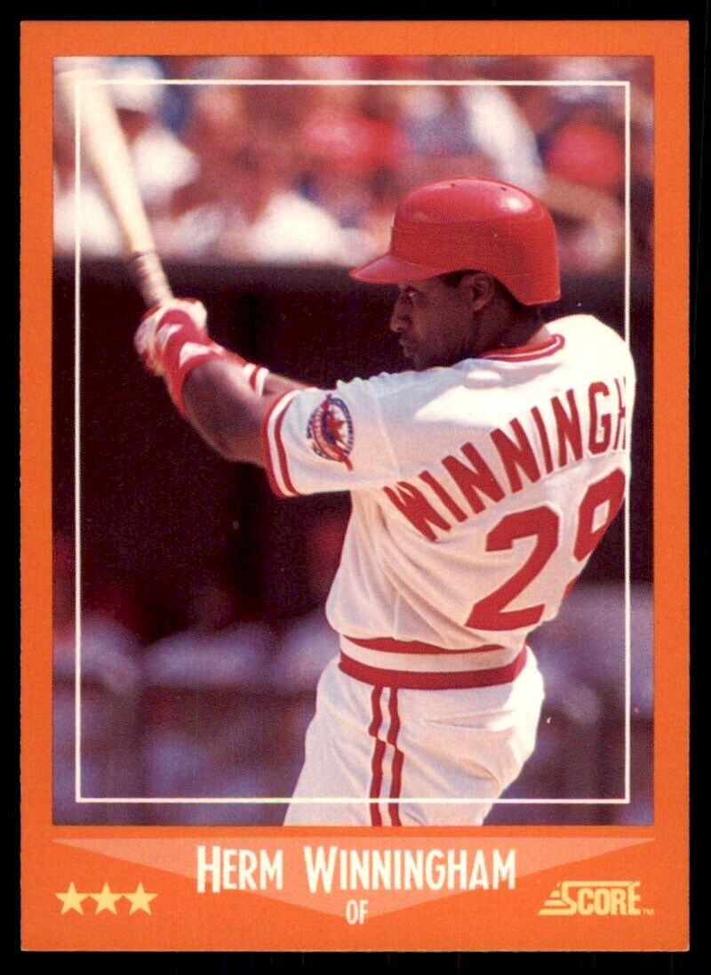 1988 SCORE. TRADED HERM WINNINGHAM CINCINNATI REDS #43T