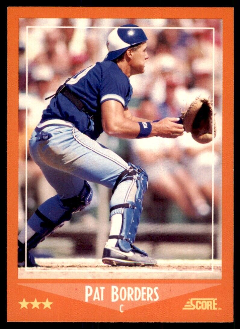 1988 SCORE. TRADED PAT BORDERS TORONTO BLUE JAYS #99T