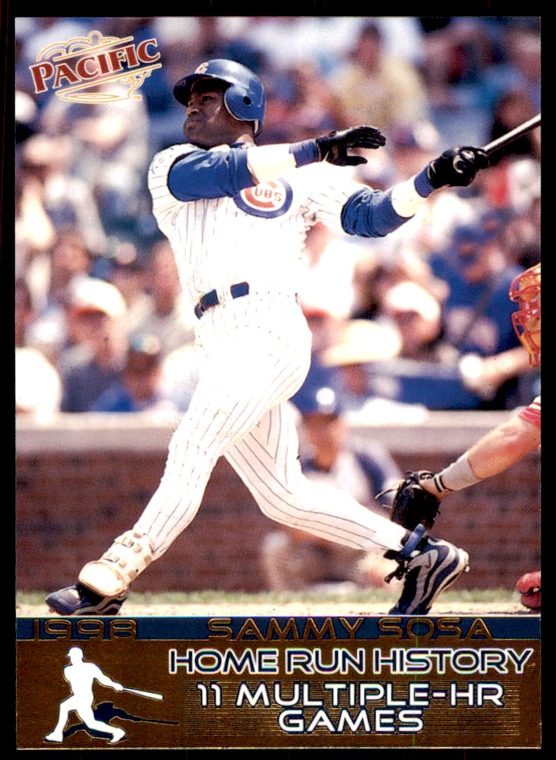 1998 Pacific Home Run History Sammy Sosa Chicago Cubs #58