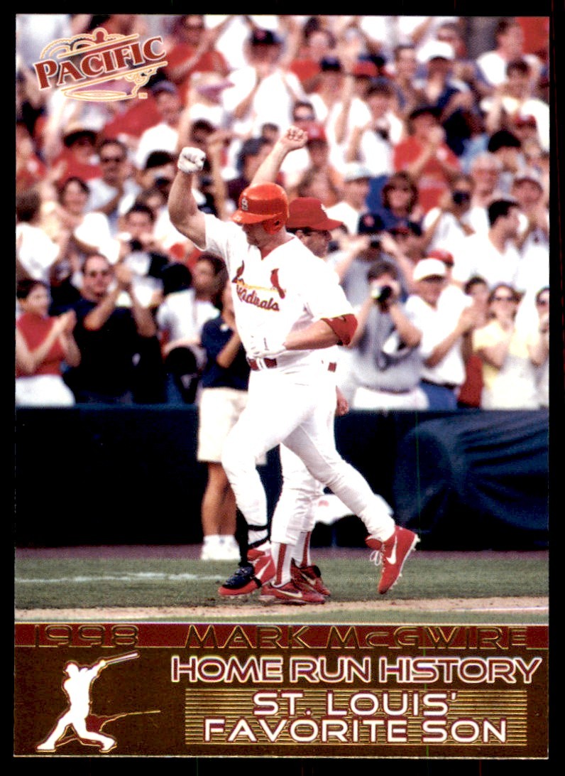 1998 Pacific Home Run History Mark McGwire St. Louis Cardinals #61