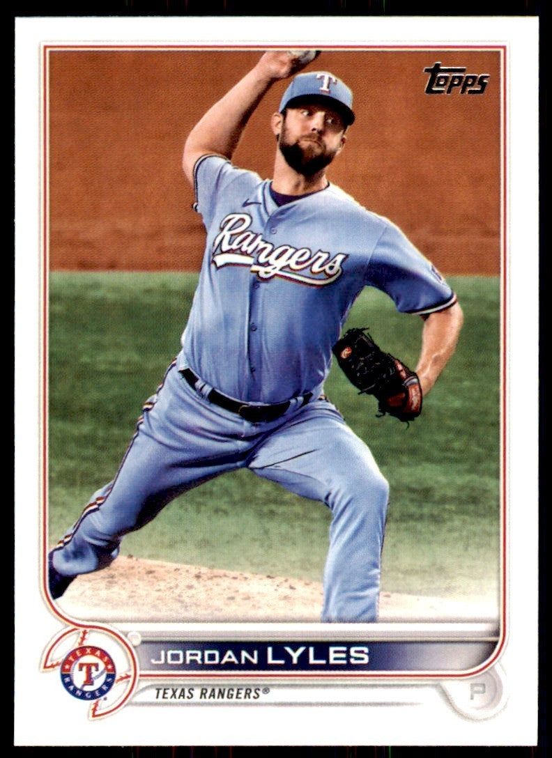 2022 TOPPS** JORDAN LYLES TEXAS RANGERS #376