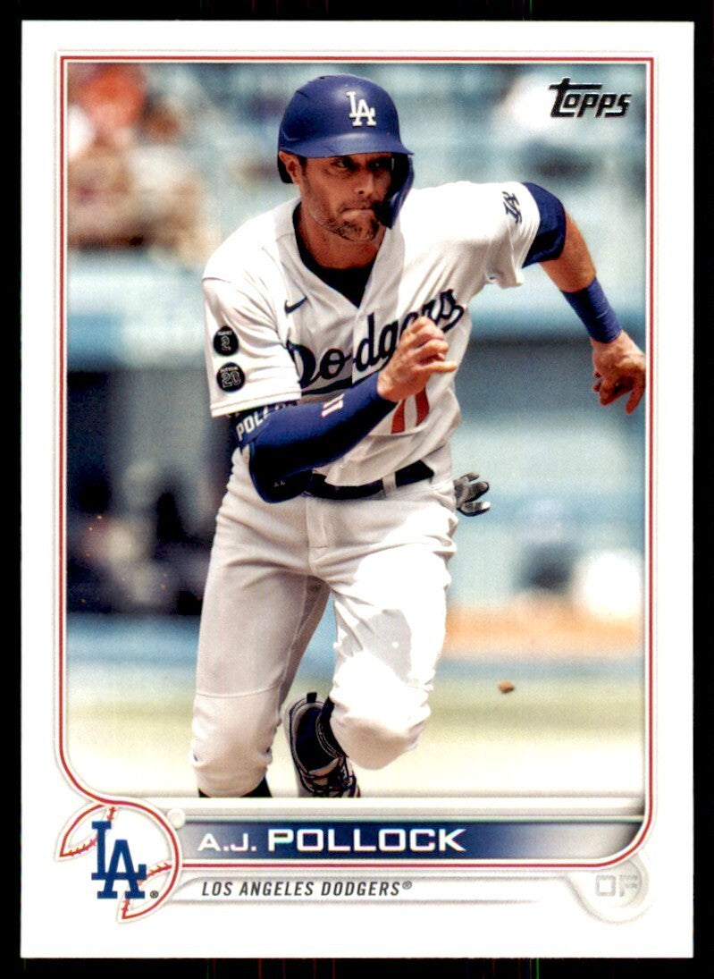 2022 TOPPS* A.J. POLLOCK. LOS ANGELES DODGERS. #608