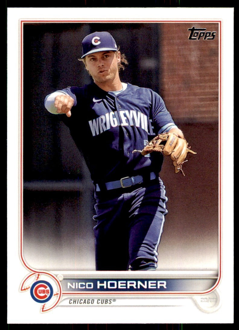 2022 TOPPS, NICO HOERNER CHICAGO CUBS #490