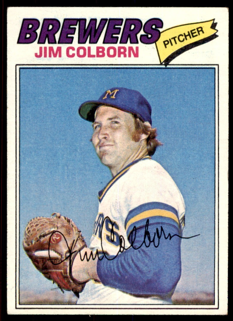1977 TOPPS JIM COLBORN MILWAUKEE BREWERS. #331