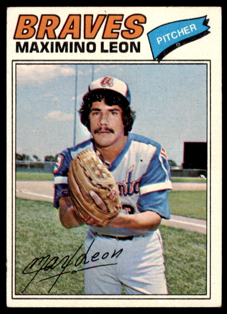 1977 TOPPS MAXIMINO LEON ATLANTA BRAVES #213