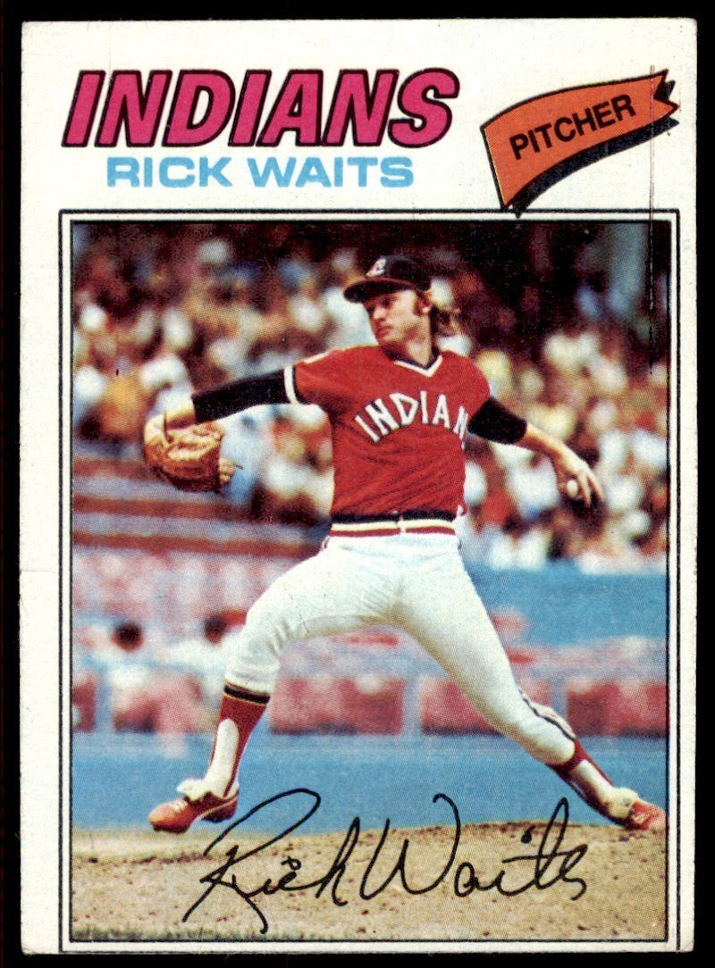 1977 TOPPS RICK WAITS. CLEVELAND INDIANS #306
